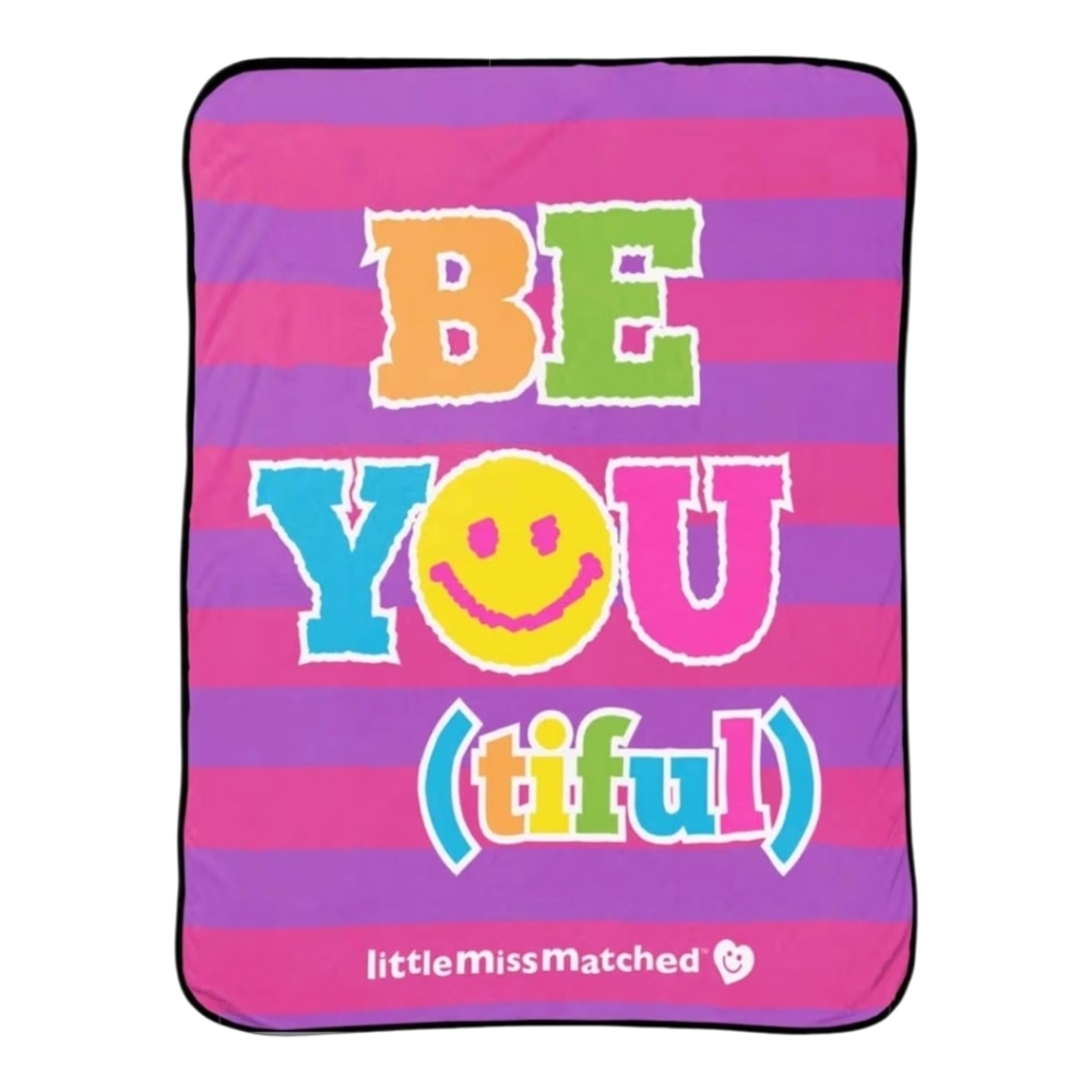 NWT LittleMissMatched Colorful BE YOU (tiful) THROW 46×60IN.